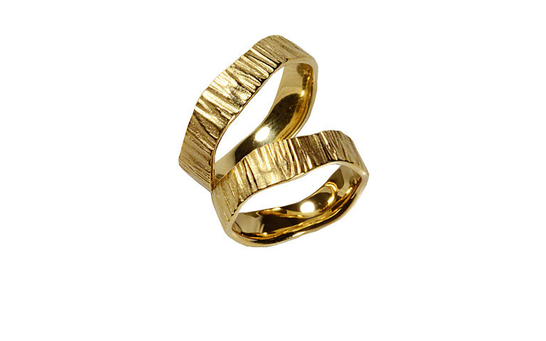 05208+05209-wedding rings, gold 750